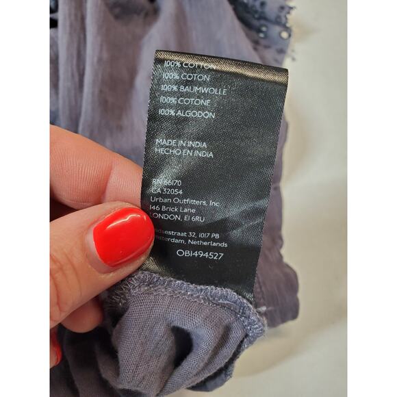 Anthropologie Pilcro Womens T-Shirt Oversized Large Graphic Tee Tiger Lace Trim - Picture 6 of 10